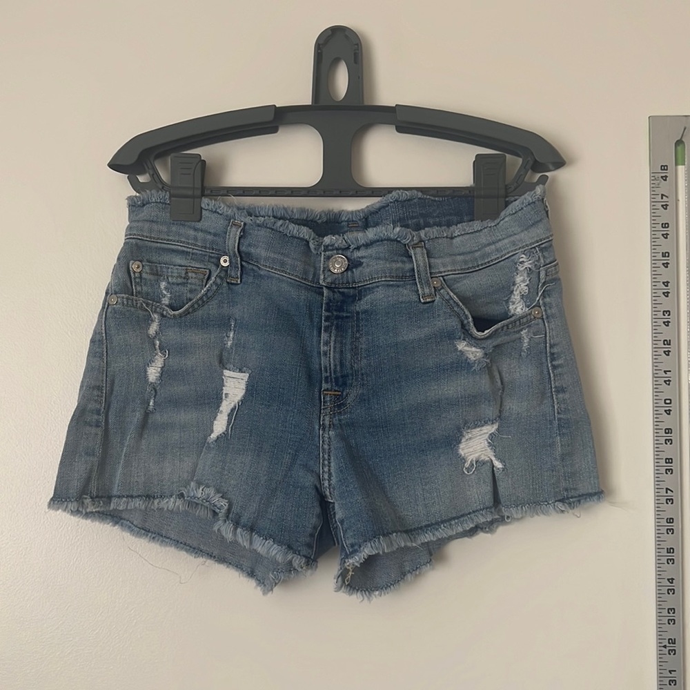 🥝7 For All Mankind Jean Distressed Shorts